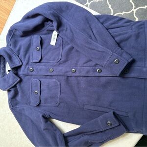Navy Button-Up Fleece Soft and warm shacket (jacket) men’s size Xs. With tags
